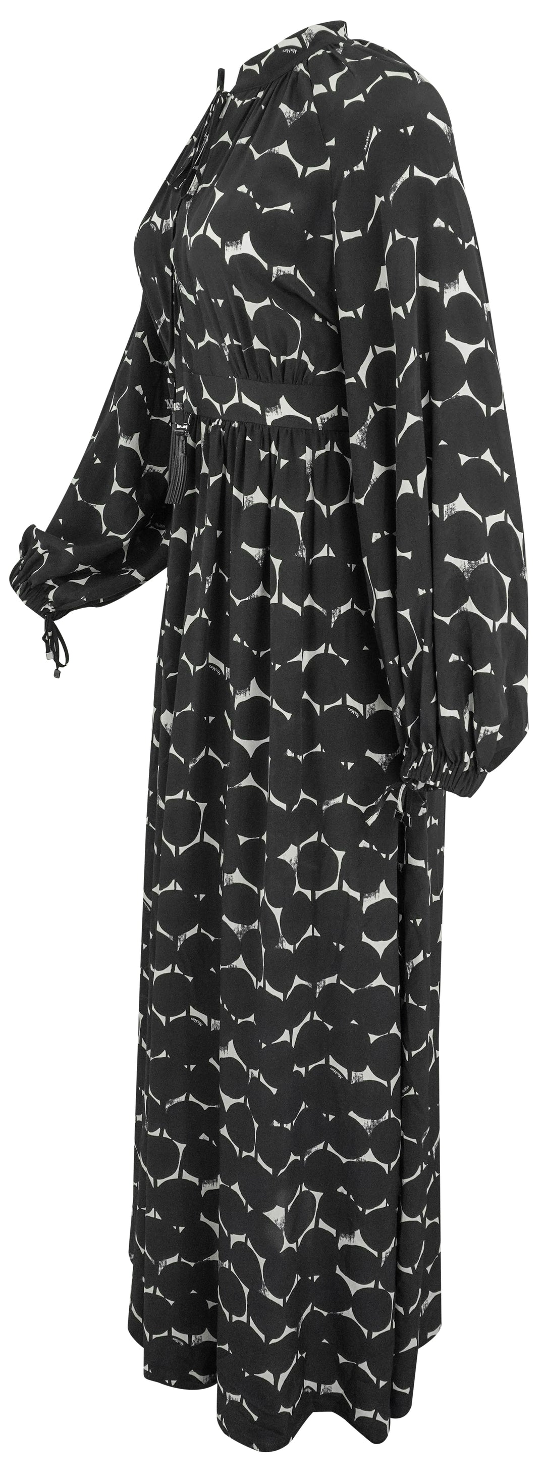 Max Mara Urbania Printed Silk Dress In Black - Discounts on Max Mara at UAL