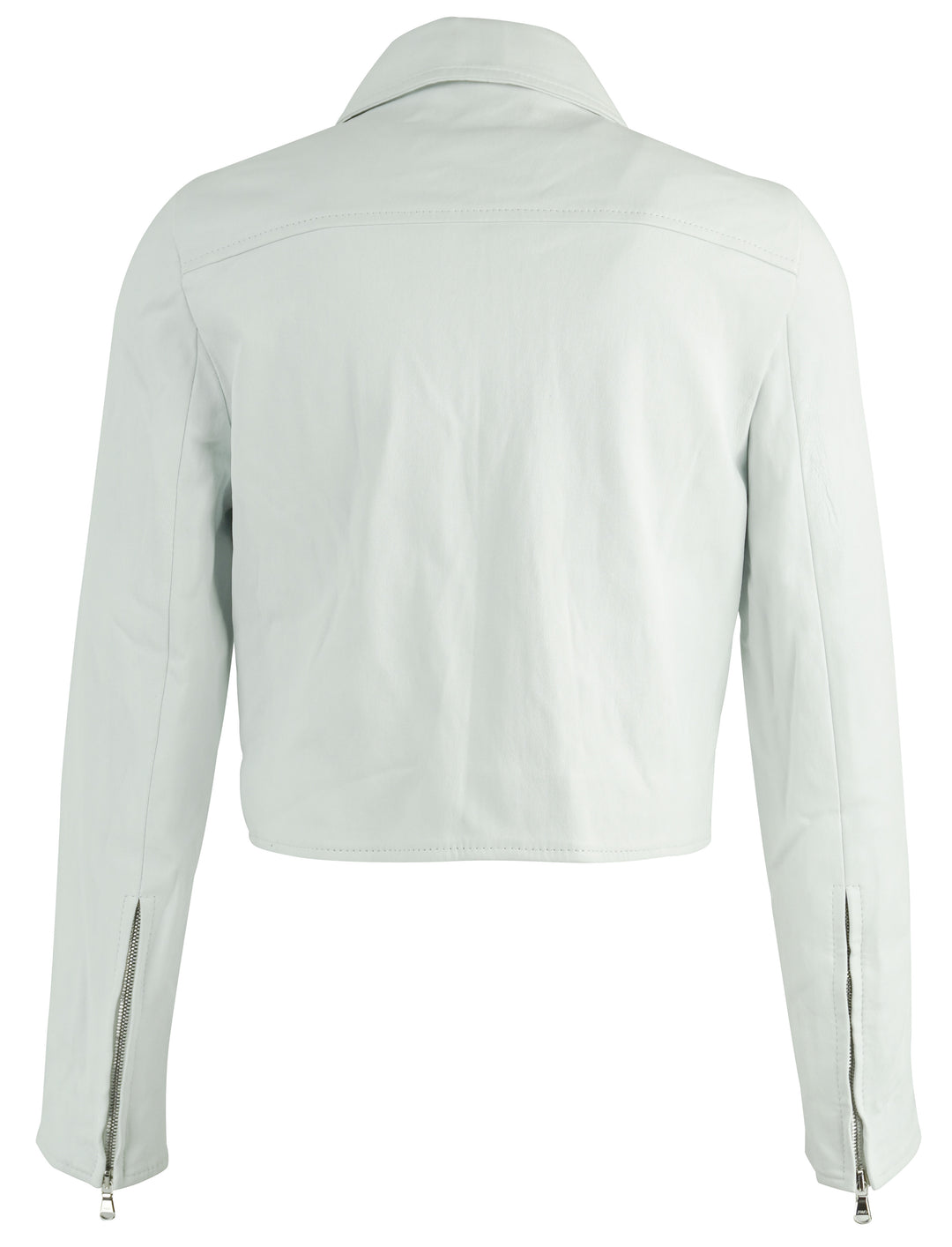 Susan Bender Leather Jacket in White - Discounts on Susan Bender at UAL