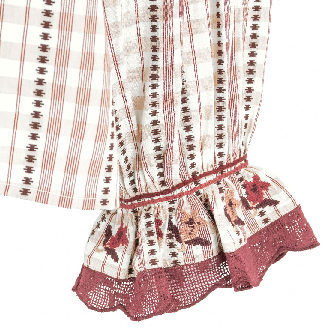 Ulla Johnson Emi Blouse in Madras - Discounts on Ulla Johnson at UAL
