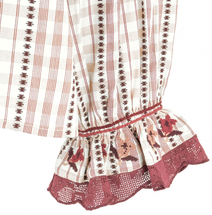 Ulla Johnson Emi Blouse in Madras - Discounts on Ulla Johnson at UAL