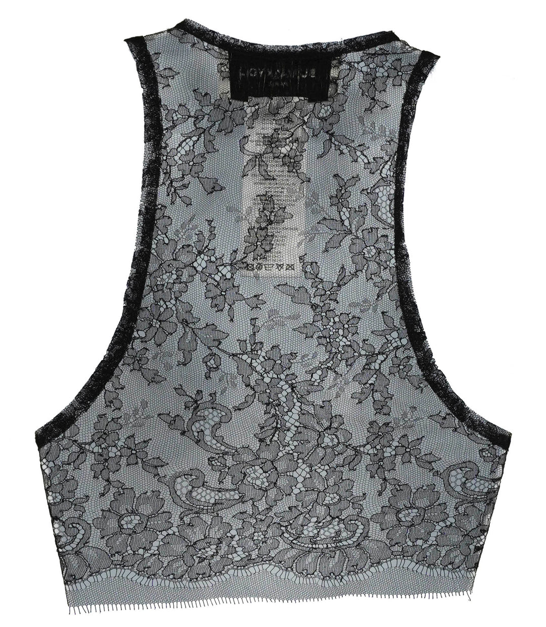 Burc Akyol Lace Crop Top in Black - Discounts on Burc Akyol at UAL