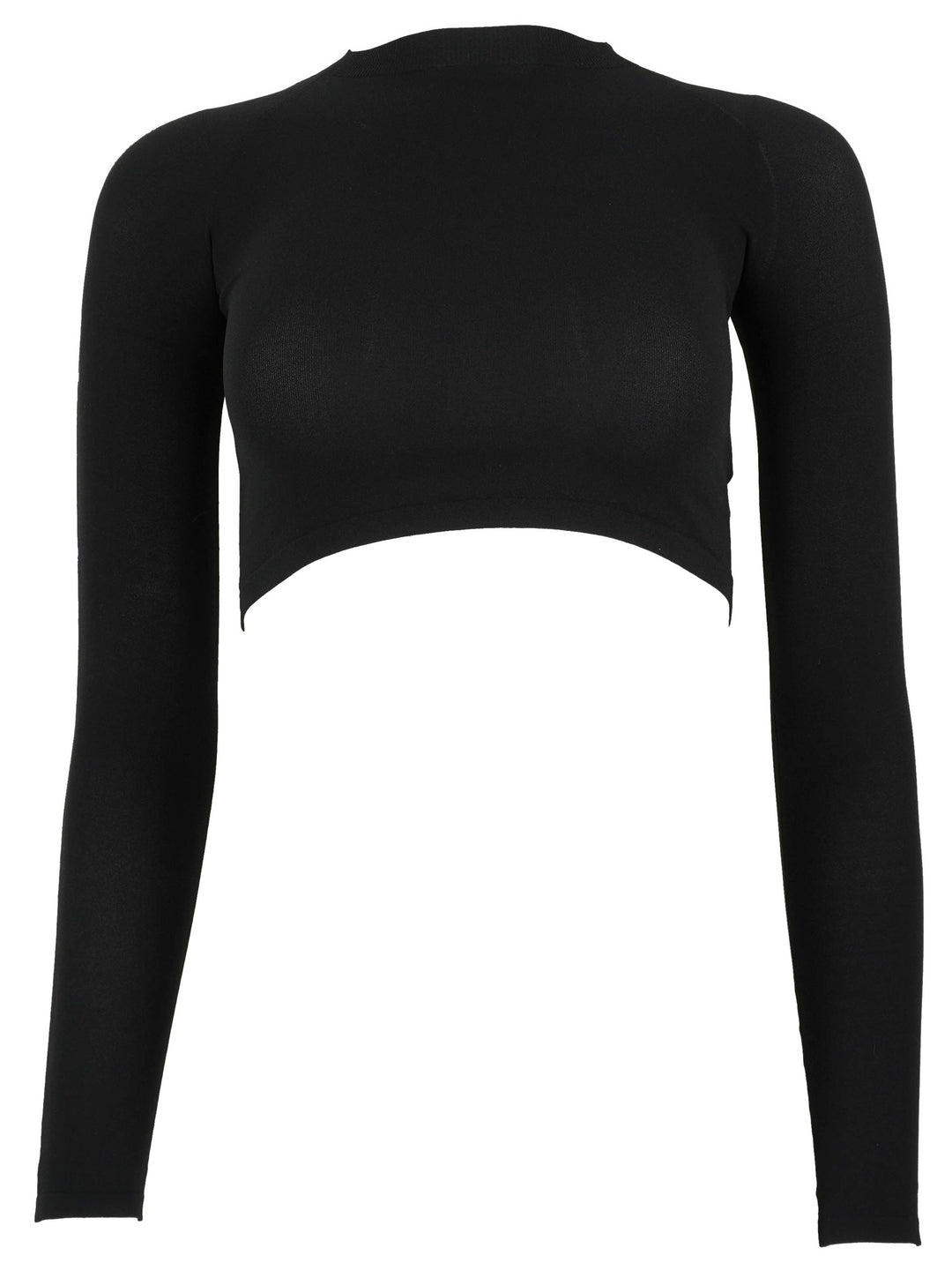 ALAÏA Second Skin Crop Top in Black - Discounts on ALAÏA at UAL