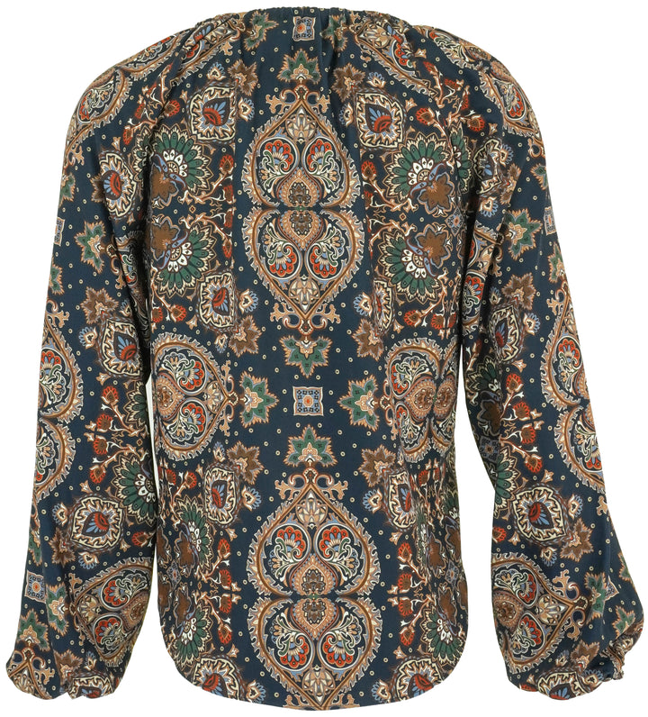 Veronica Beard Solay Top in Navy Multi - Discounts on Veronica Beard at UAL