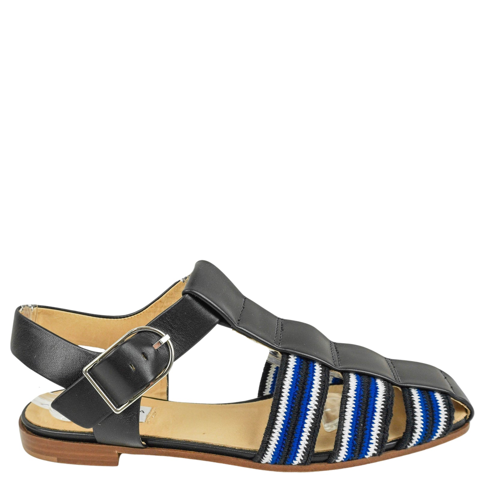 Gabriela Hearst Calla Sandals in Black/Blue - Discounts on Gabriela Hearst at UAL