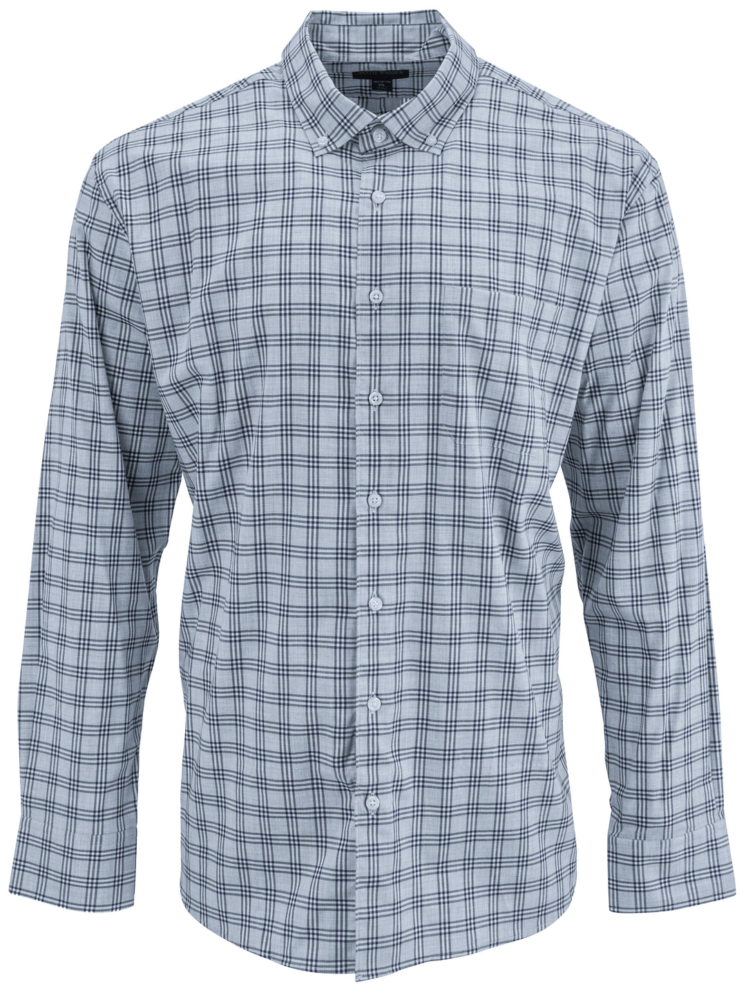Scott Barber Grid Print Button Down Shirt in Grey and Navy - Discounts on Scott Barber at UAL