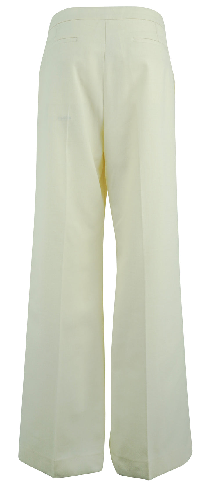 Moncler Wool Blend Trousers in Cream - Discounts on Moncler at UAL