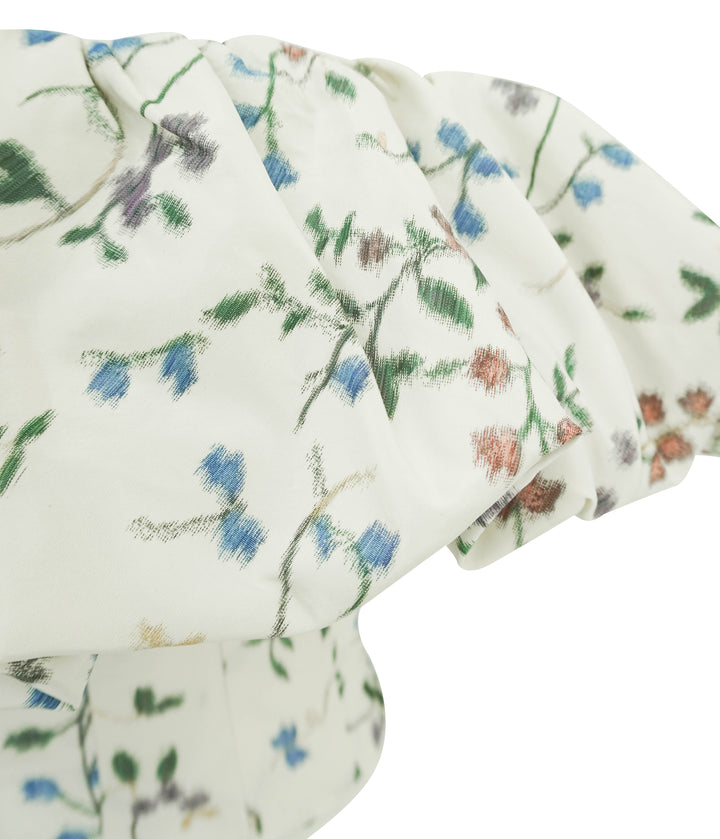 Markarian Melody Ikat Off-The-Shoulder Top in Ecru Floral - Discounts on Markarian at UAL
