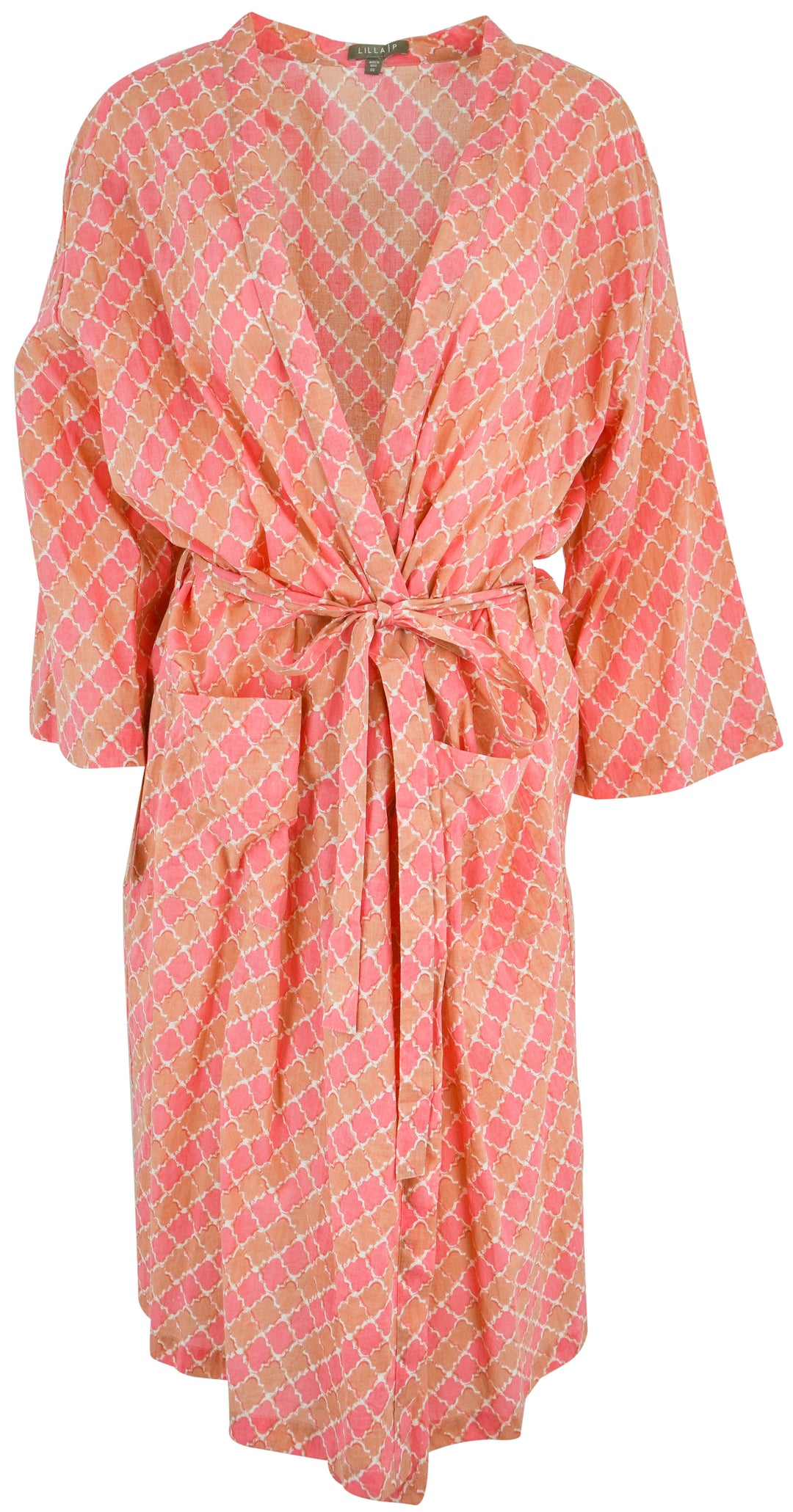 Lilla P Tile Print Robe in Pink - Discounts on Lilla P at UAL