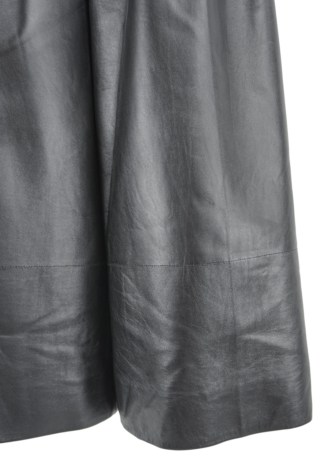 Saint Laurent Leather Culottes in Black - Discounts on Saint Laurent at UAL