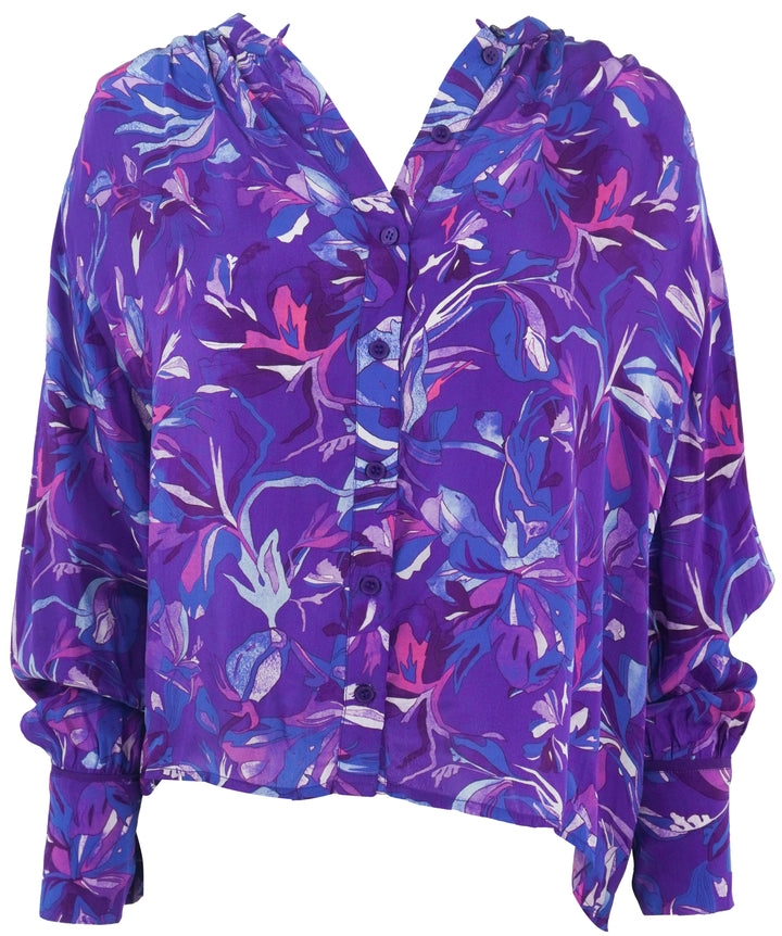 MariaCher. Celia Blouse in Purple/Blue - Discounts on MariaCher. at UAL