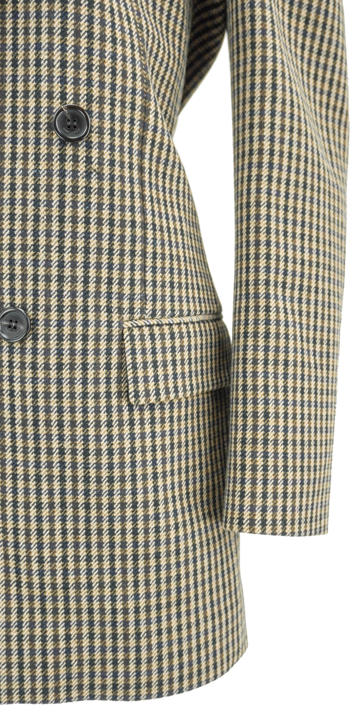 Saint Laurent Herringbone Jacket in Brown - Discounts on Saint Laurent at UAL