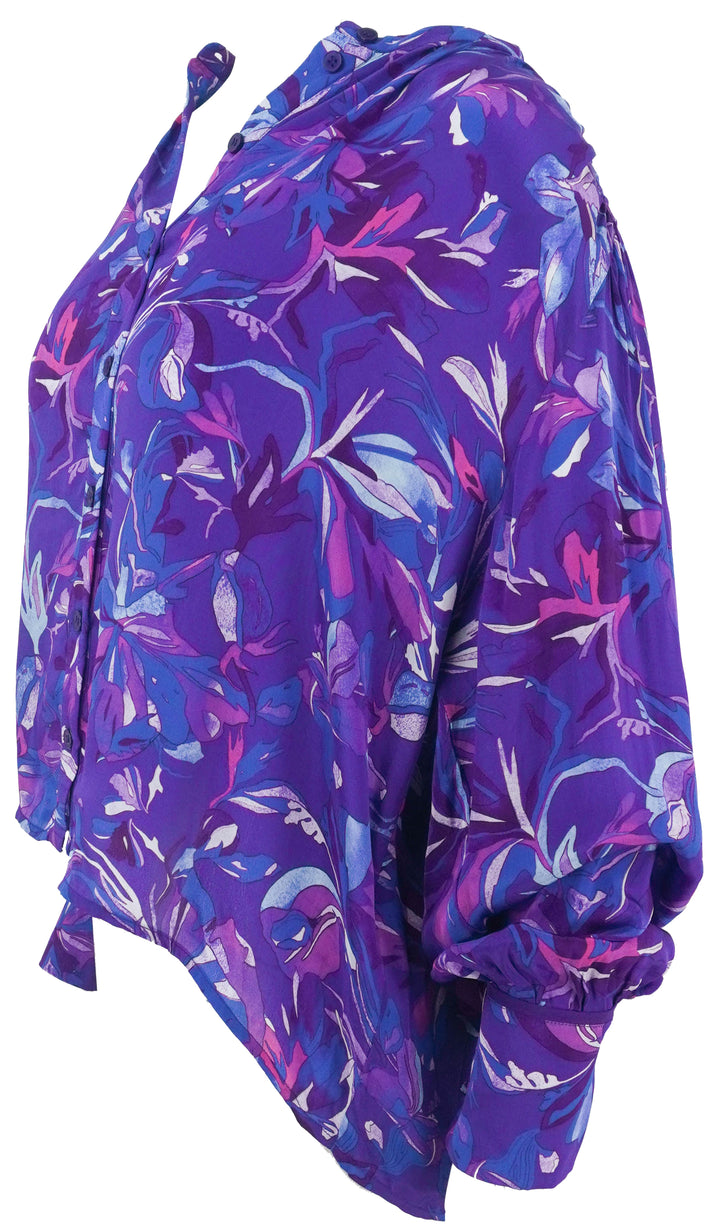 MariaCher. Celia Blouse in Purple/Blue - Discounts on MariaCher. at UAL
