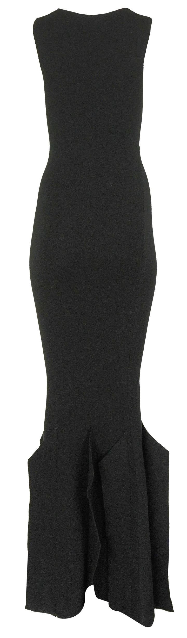 A.W.A.K.E. MODE Cut-Out Knit Maxi Dress in Black - Discounts on A.W.A.K.E. MODE at UAL