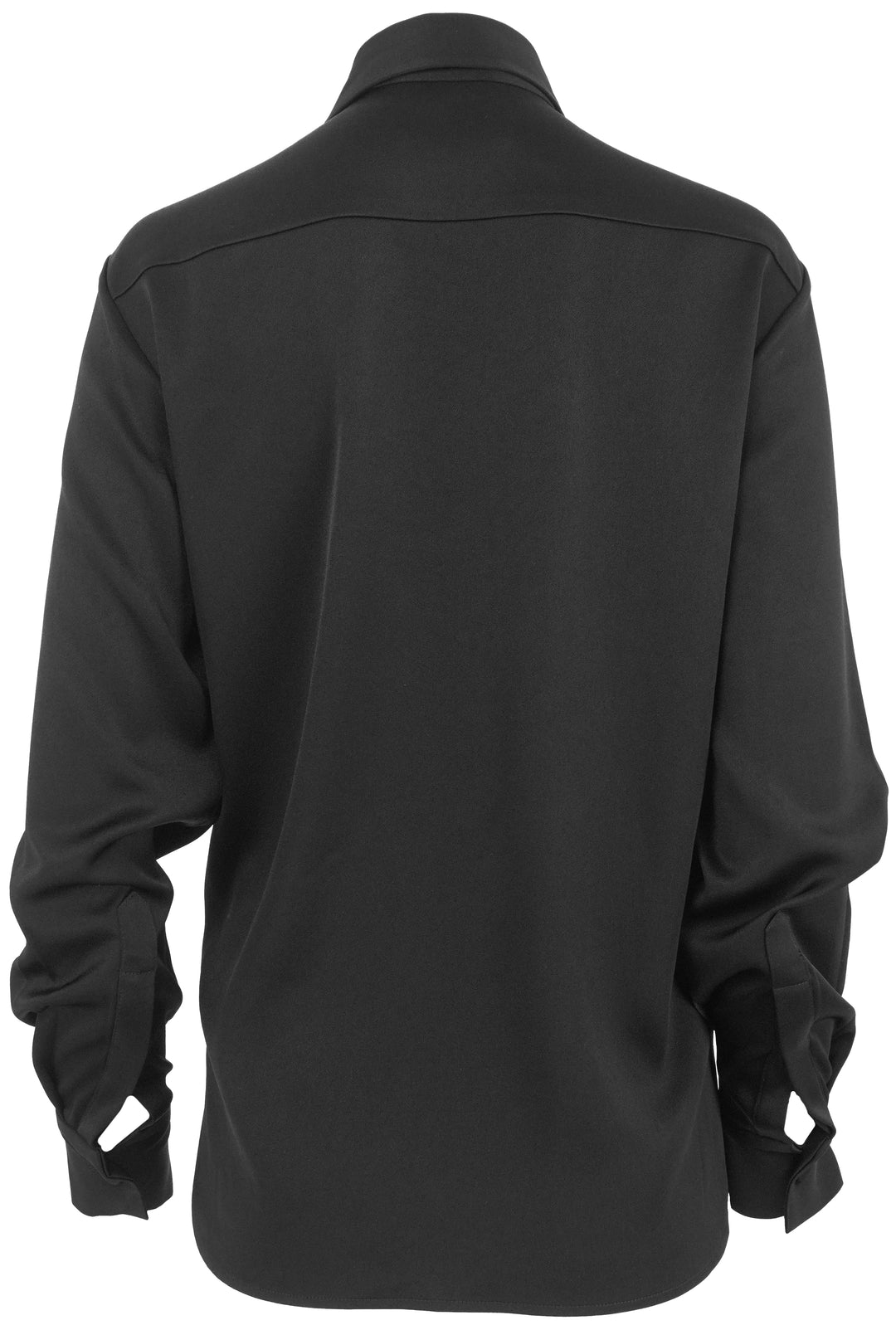Alex Perry Satin Fitted Shirt in Black - Discounts on Alex Perry at UAL