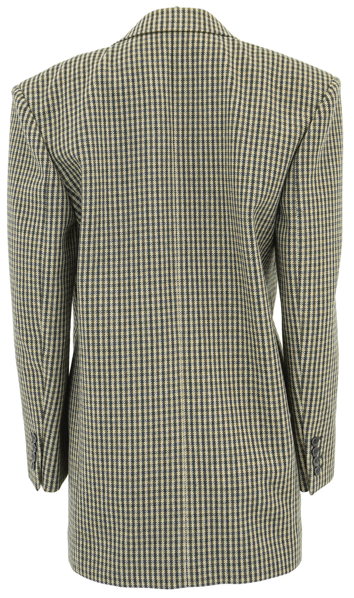 Saint Laurent Herringbone Jacket in Brown - Discounts on Saint Laurent at UAL