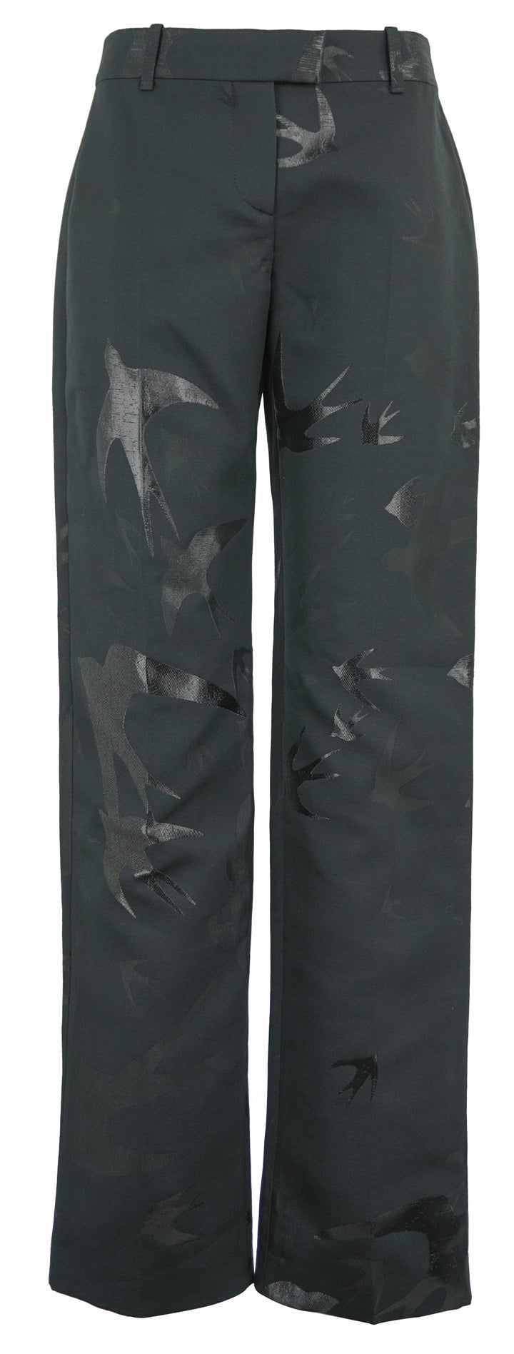 Alexander McQueen Swallow Print Trousers in Black - Discounts on Alexander McQueen at UAL