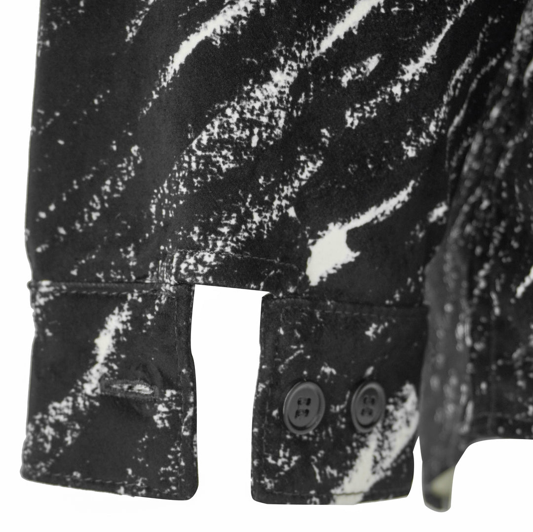 Marni Crayon Flocked Button Down Shirt in Black and White - Discounts on Marni at UAL