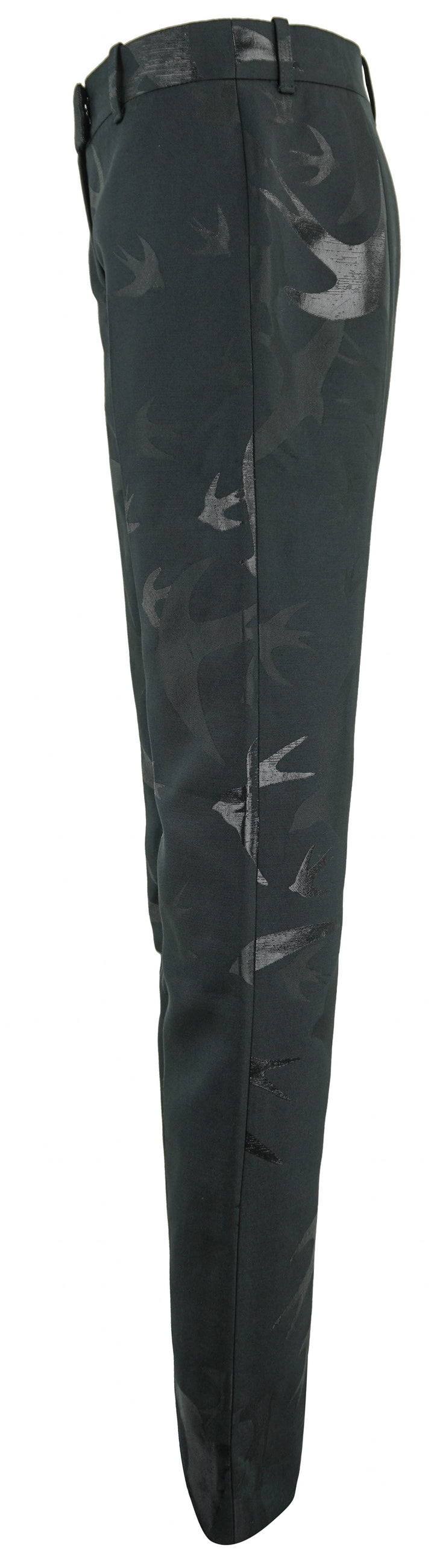 Alexander McQueen Swallow Print Trousers in Black - Discounts on Alexander McQueen at UAL