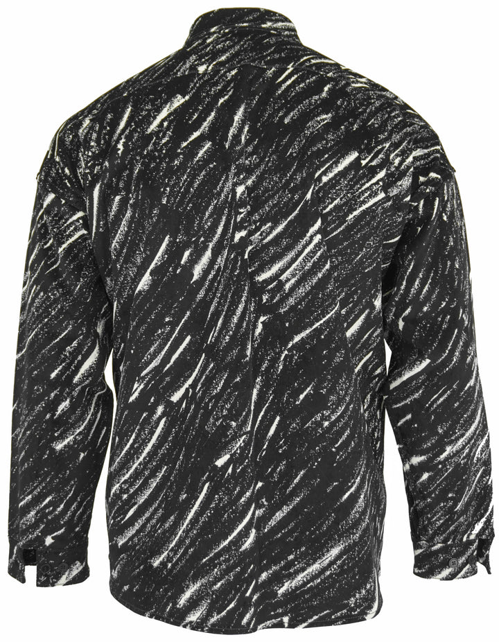 Marni Crayon Flocked Button Down Shirt in Black and White - Discounts on Marni at UAL
