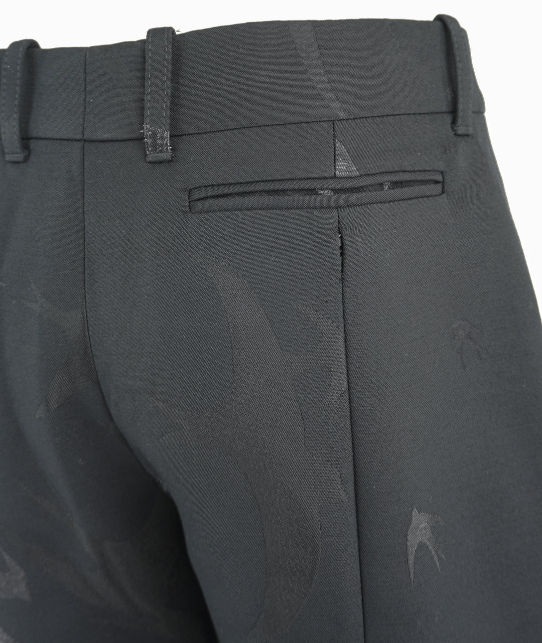 Alexander McQueen Swallow Print Trousers in Black - Discounts on Alexander McQueen at UAL