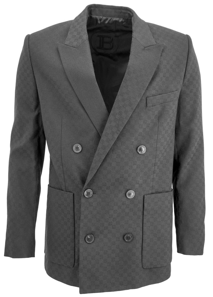 Balmain Logo Printed Blazer in Black - Discounts on Balmain at UAL