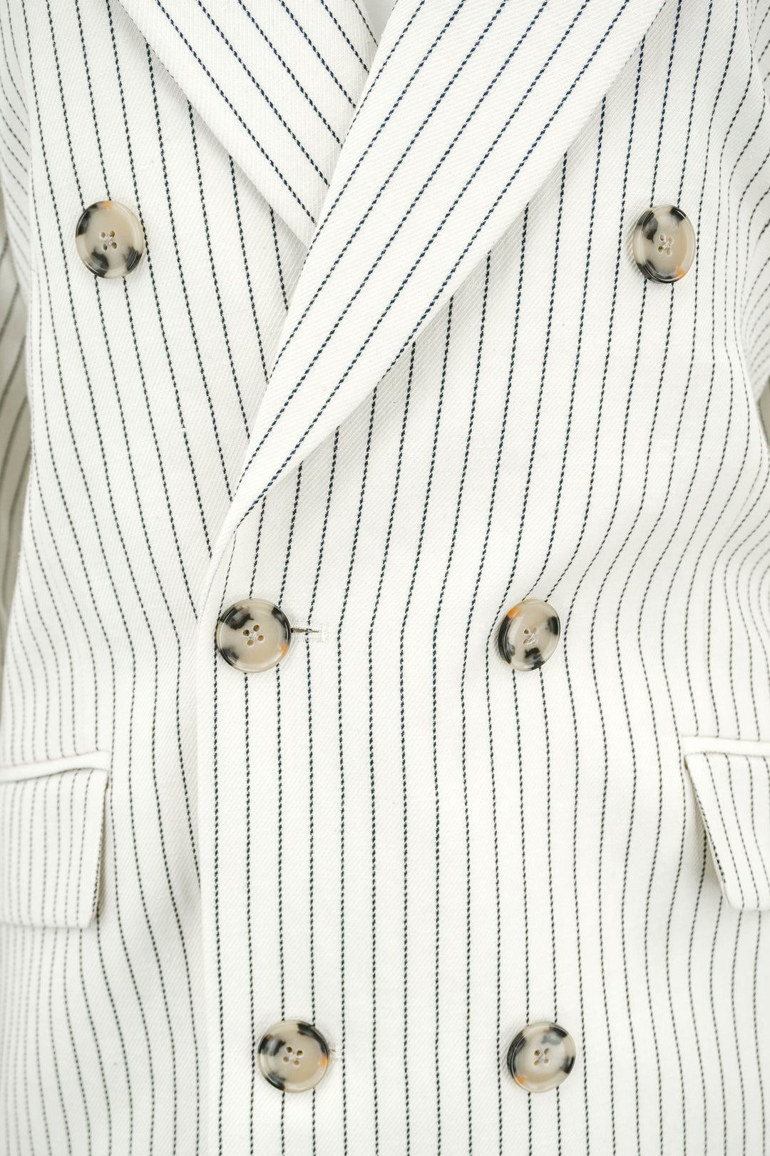 Frame Double Breasted Blazer in Cream Multi - Discounts on Frame at UAL