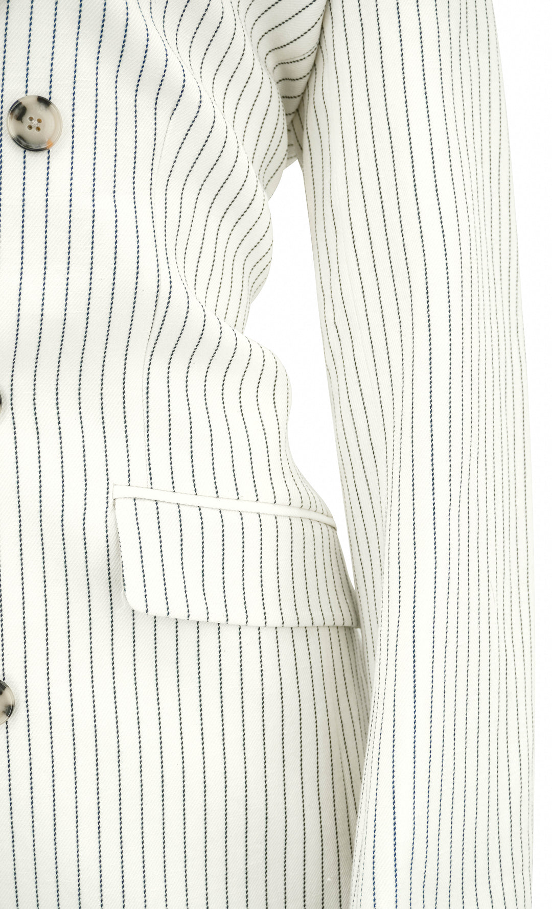 Frame Double Breasted Blazer in Cream Multi - Discounts on Frame at UAL