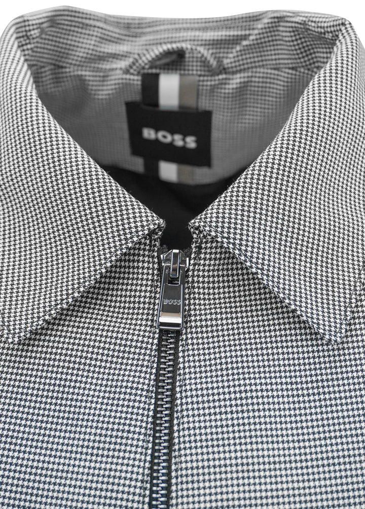Boss Hanry Wing Houndstooth Print Jacket in Black and White - Discounts on Hugo Boss at UAL