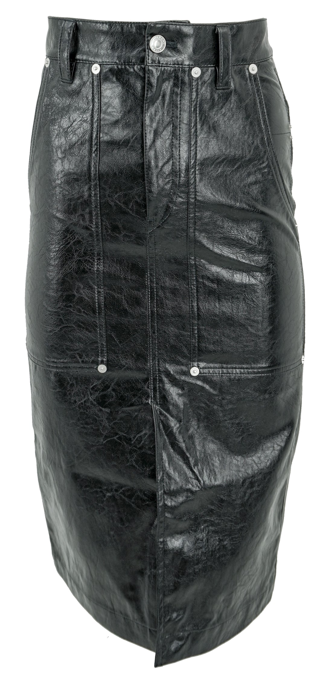 Isabel Marant Angele Faux Leather Skirt in Black - Discounts on Isabel Marant at UAL
