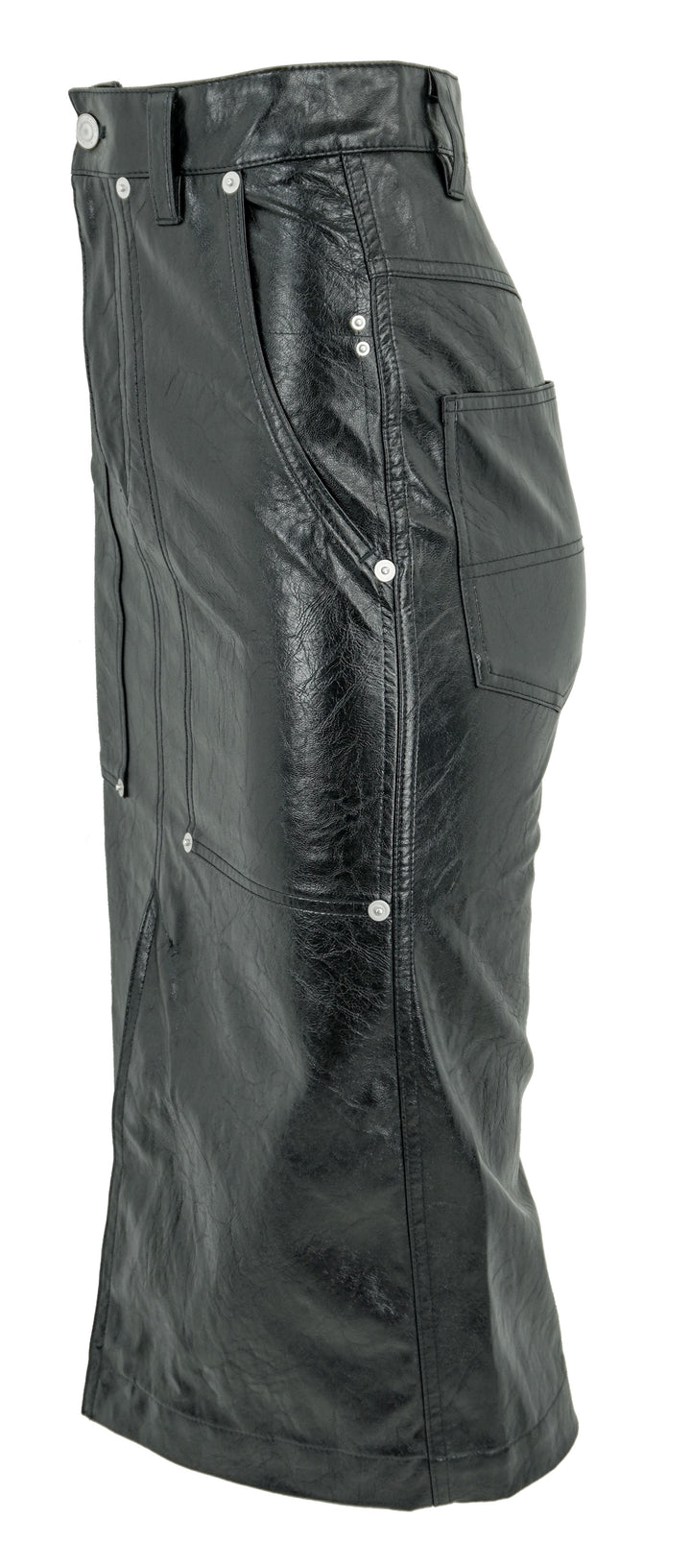 Isabel Marant Angele Faux Leather Skirt in Black - Discounts on Isabel Marant at UAL