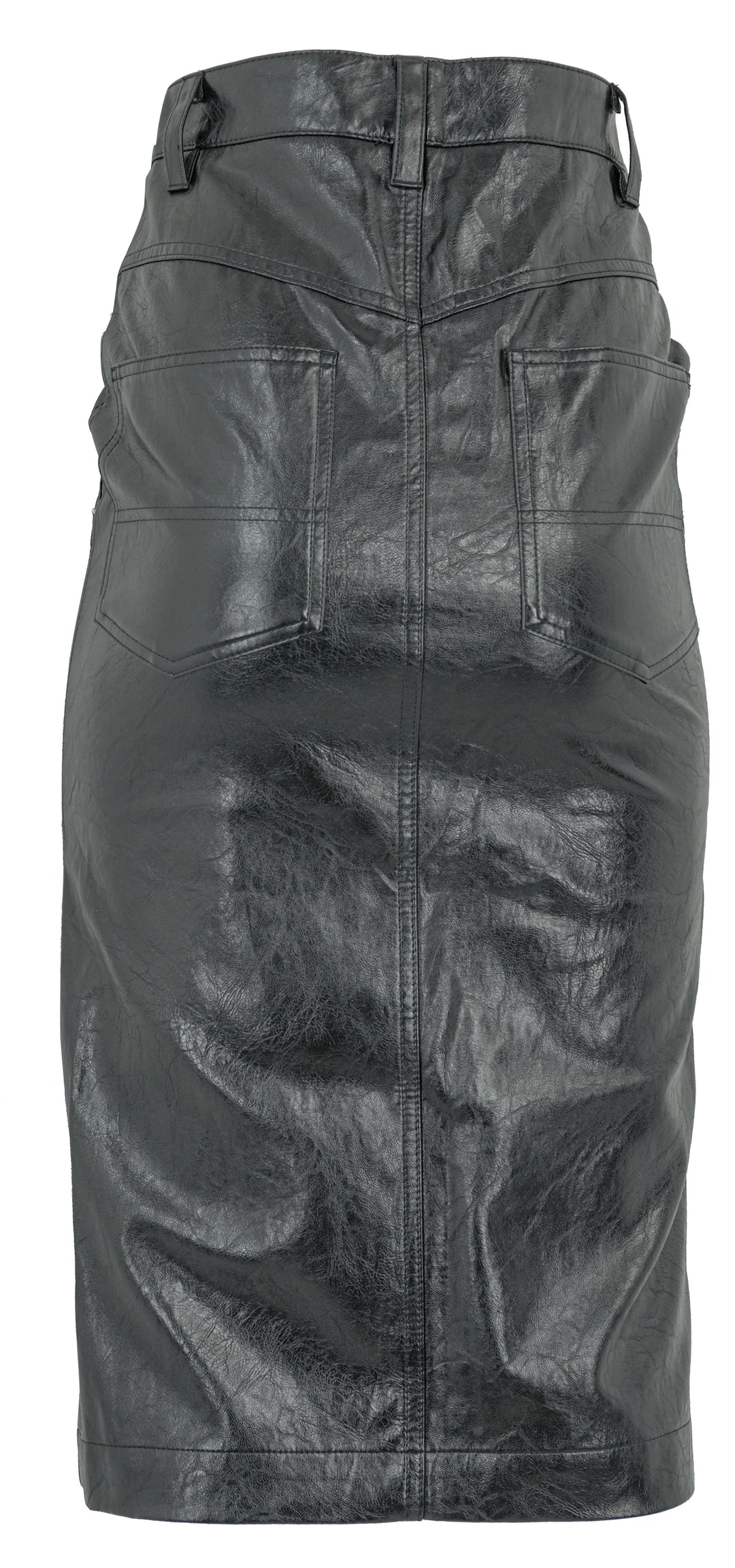 Isabel Marant Angele Faux Leather Skirt in Black - Discounts on Isabel Marant at UAL