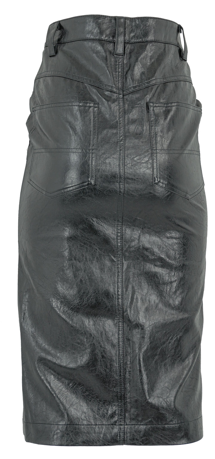 Isabel Marant Angele Faux Leather Skirt in Black - Discounts on Isabel Marant at UAL
