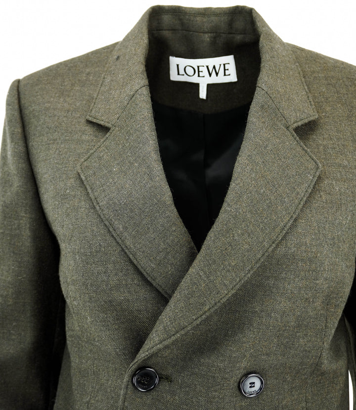 Loewe Short Jacket in Dark Moss - Discounts on LOEWE at UAL