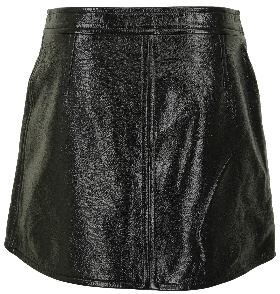 Courrèges Reedition Vinyl Mini Skirt in Black - Discounts on Courrèges at UAL