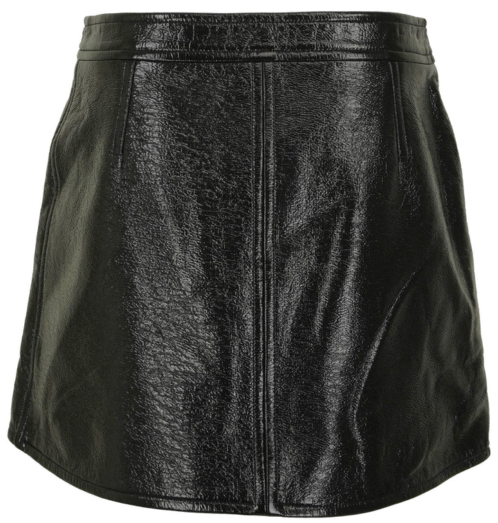Courrèges Reedition Vinyl Mini Skirt in Black - Discounts on Courrèges at UAL