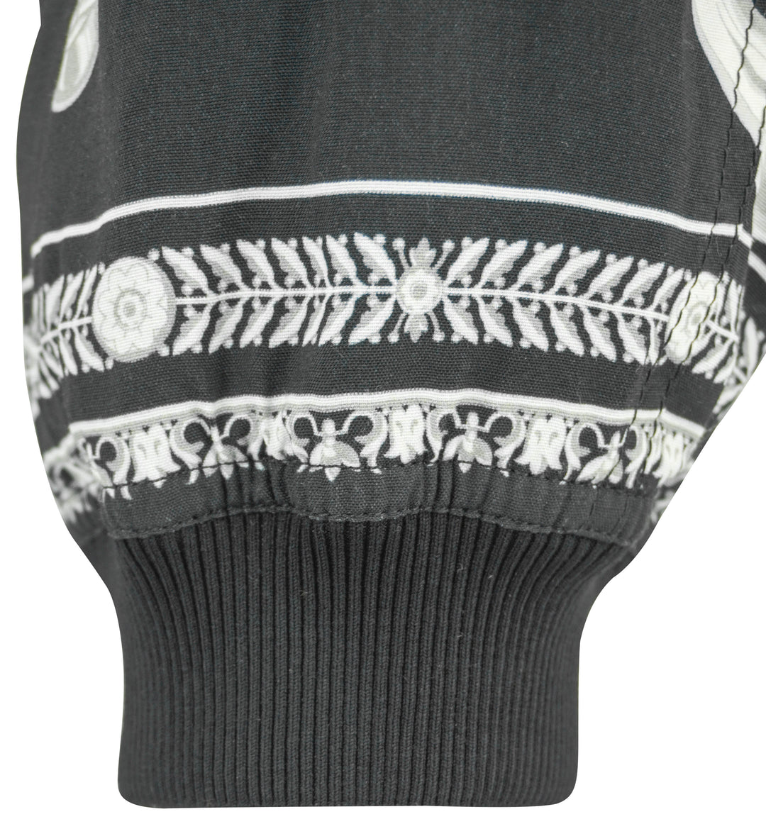 Versace Barocco Sea Reversible Bomber Jacket In Black and Grey - Discounts on Versace at UAL