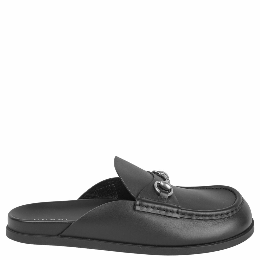 Gucci Men's Horsebit Mules in Black - Discounts on Gucci at UAL