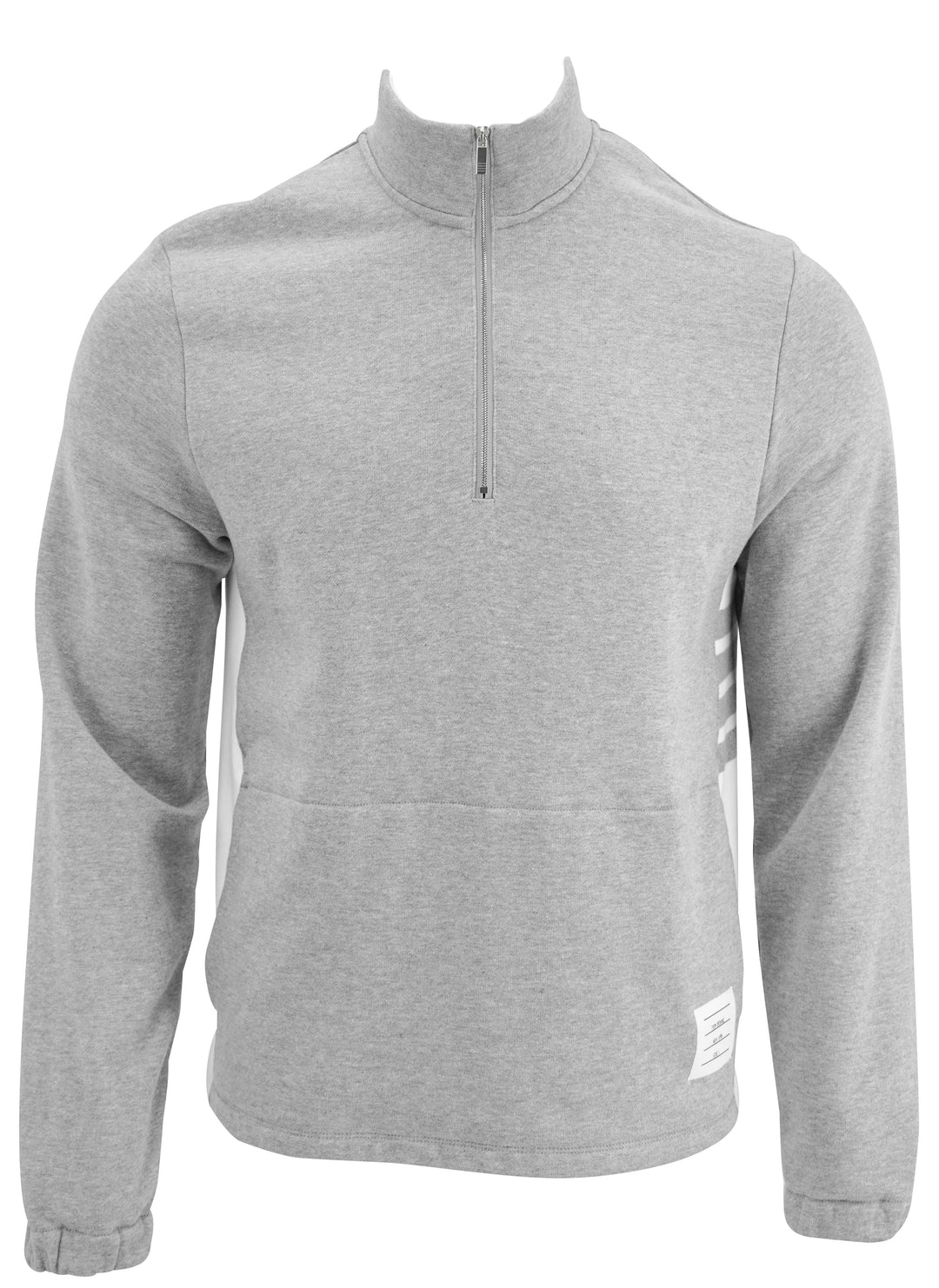 Thom Browne. Half Zip Sweatshirt in Light Grey - Discounts on Thom Browne. at UAL