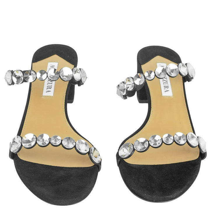 Aquazzura Maxi Tequila Sandals in Black - Discounts on Aquazzura at UAL