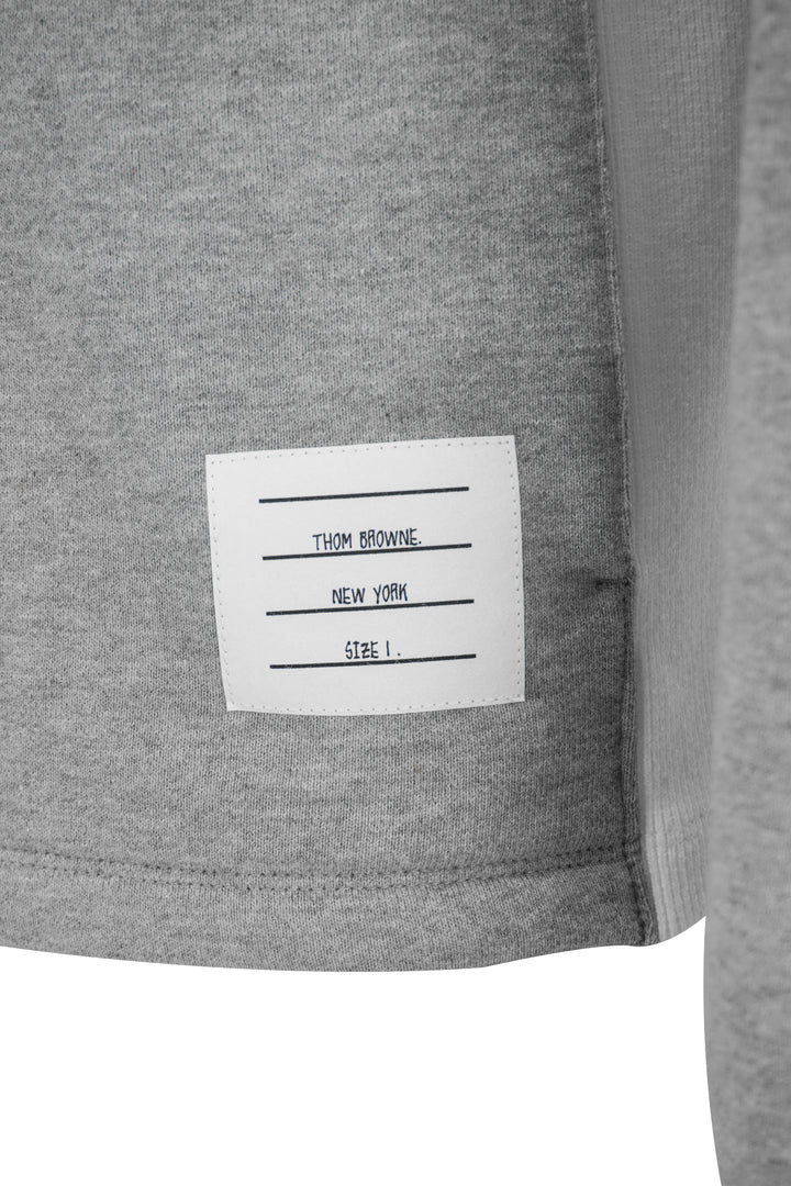 Thom Browne. Half Zip Sweatshirt in Light Grey - Discounts on Thom Browne. at UAL