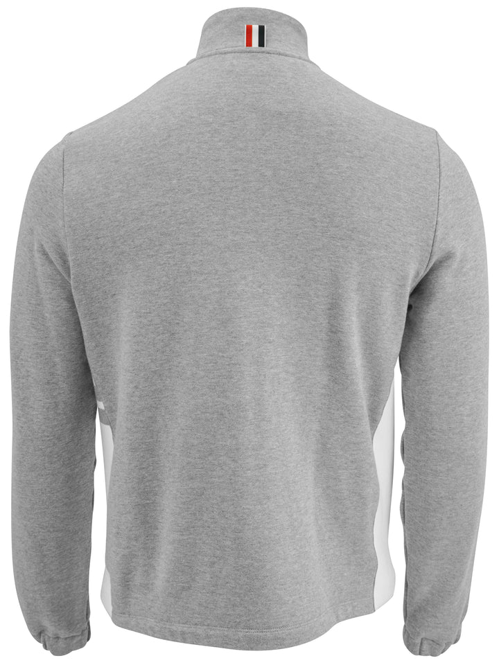 Thom Browne. Half Zip Sweatshirt in Light Grey - Discounts on Thom Browne. at UAL