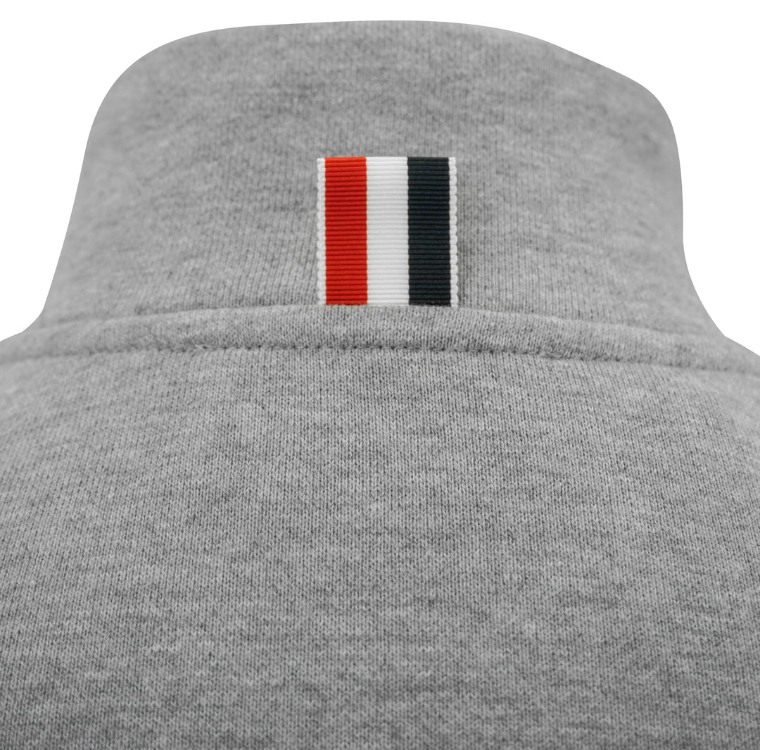 Thom Browne. Half Zip Sweatshirt in Light Grey - Discounts on Thom Browne. at UAL