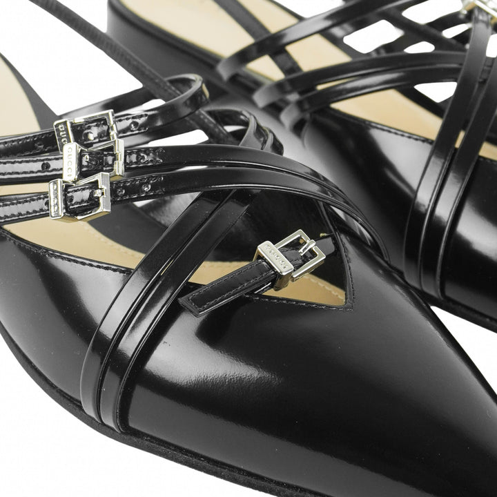Gucci Strappy Slingbacks in Black - Discounts on Gucci at UAL