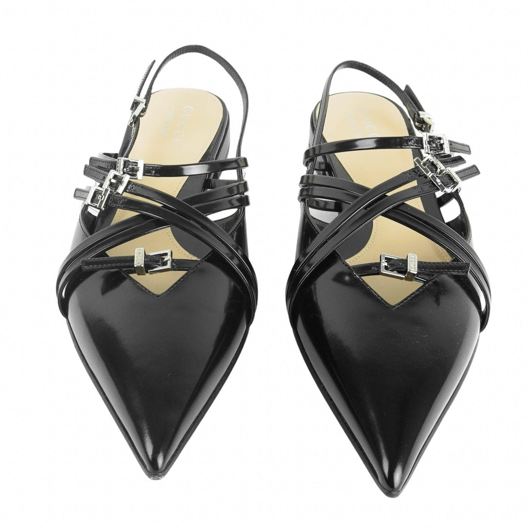 Gucci Strappy Slingbacks in Black - Discounts on Gucci at UAL