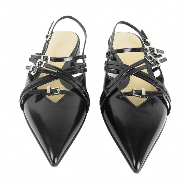 Gucci Strappy Slingbacks in Black - Discounts on Gucci at UAL