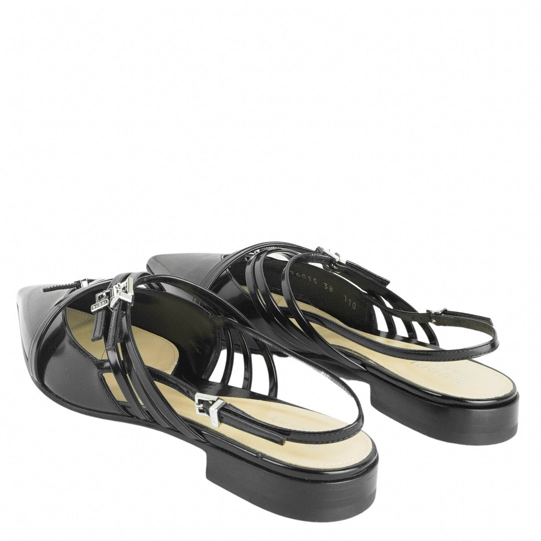 Gucci Strappy Slingbacks in Black - Discounts on Gucci at UAL