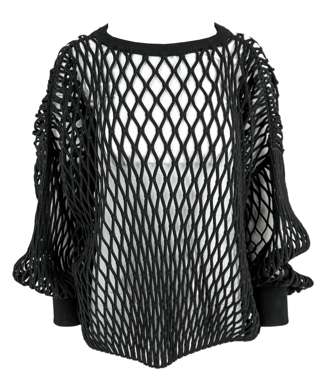 Alaïa Fishnet Sweater in Black - Discounts on Alaïa at UAL