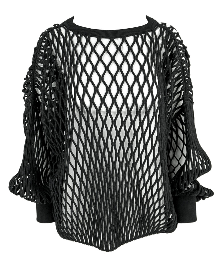 Alaïa Fishnet Sweater in Black - Discounts on Alaïa at UAL