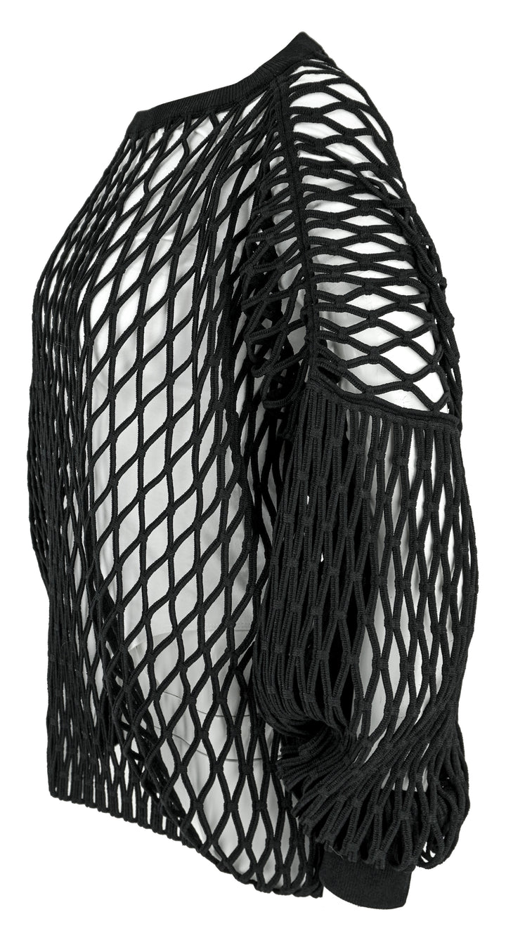 Alaïa Fishnet Sweater in Black - Discounts on Alaïa at UAL