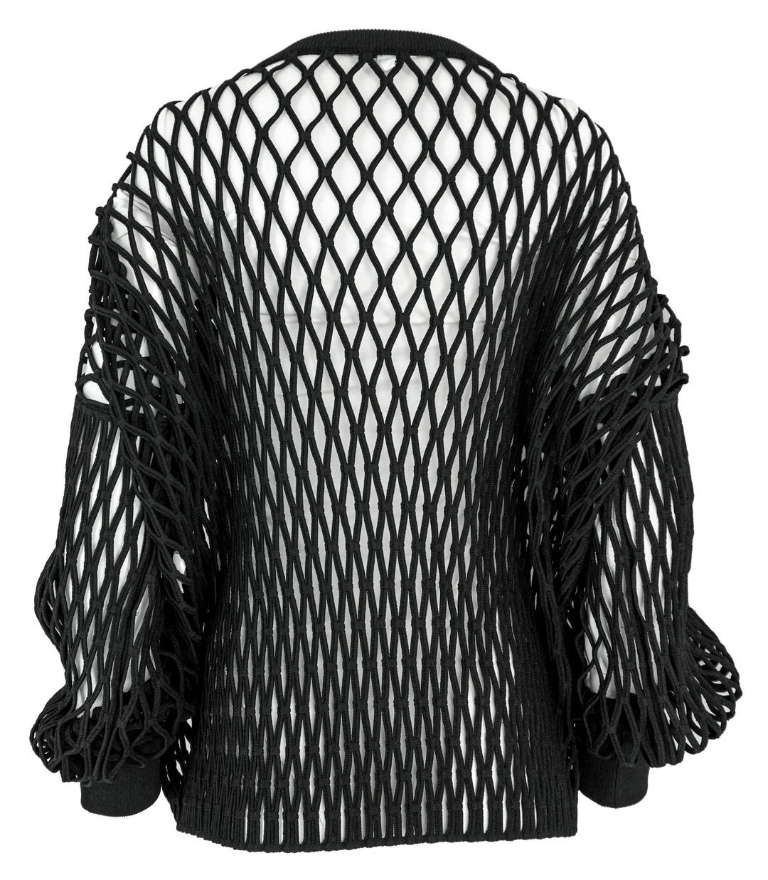 Alaïa Fishnet Sweater in Black - Discounts on Alaïa at UAL